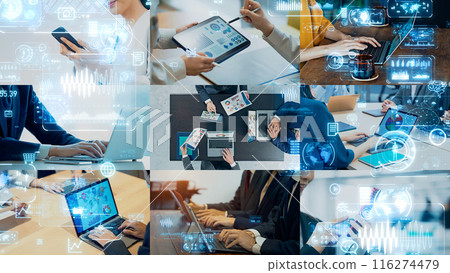 Various business scenes and technology title template Various business scenes and technology title template 116274479