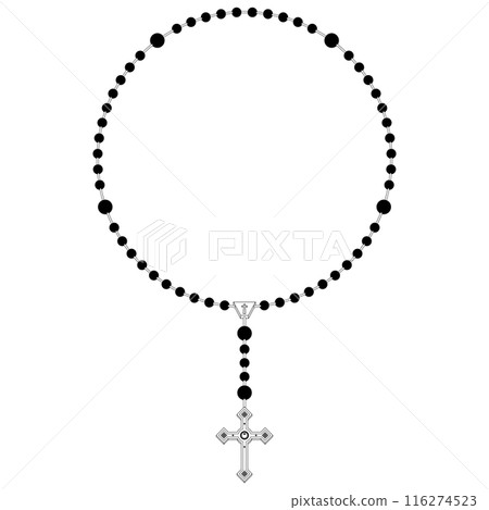 Christian rosary in circular shape 116274523