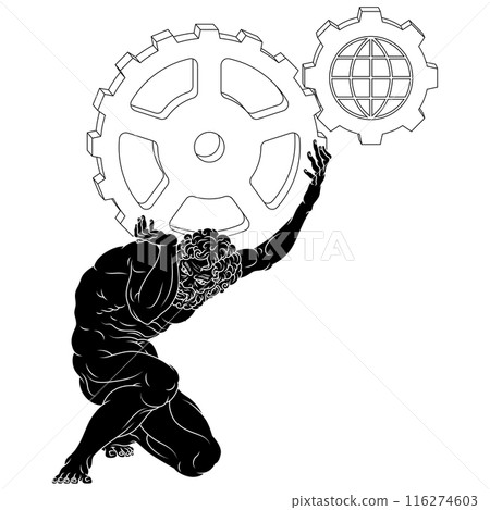 Titan Atlas holding the earth 116274603