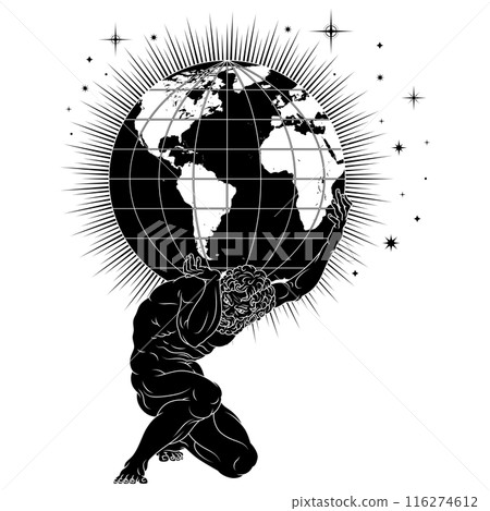 Titan Atlas holding the earth Titan Atlas holding the earth 116274612
