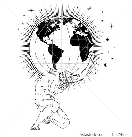 Titan Atlas holding the earth 116274614