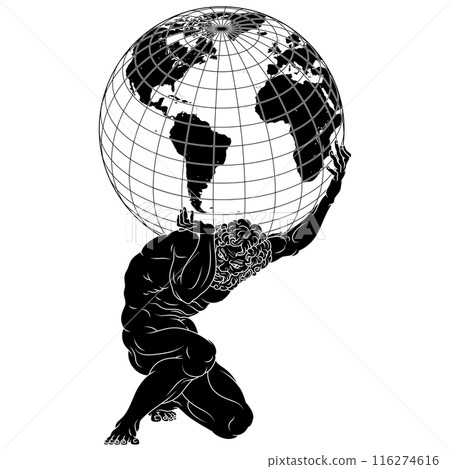 Titan Atlas holding the earth Titan Atlas holding the earth 116274616