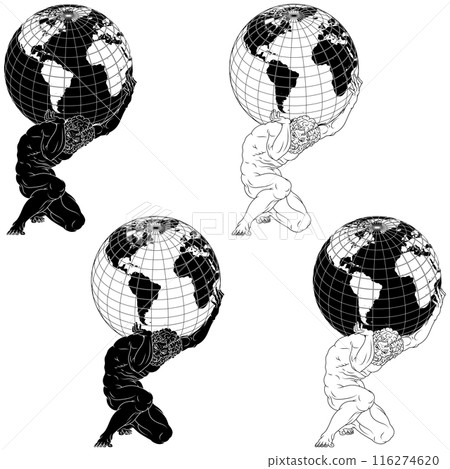 Titan Atlas holding the earth Titan Atlas holding the earth 116274620