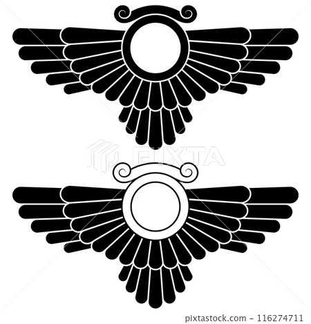 Zoroastrian winged disc 116274711
