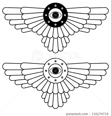 Zoroastrian winged disc Zoroastrian winged disc 116274719