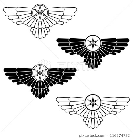 Zoroastrian winged disc Zoroastrian winged disc 116274722