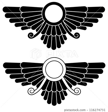 Zoroastrian winged disc 116274731