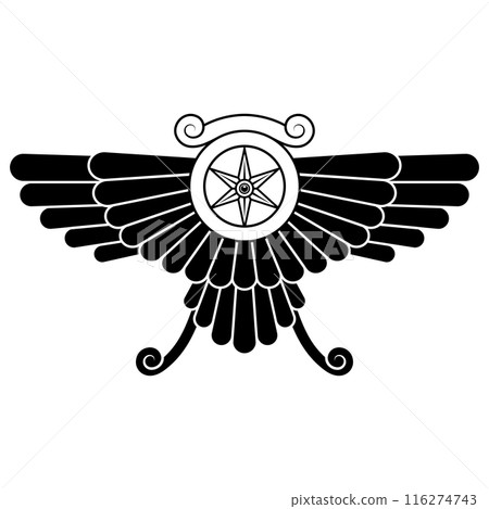 Zoroastrian winged disc 116274743