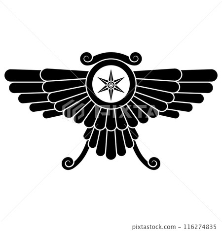 Zoroastrian winged disc 116274835