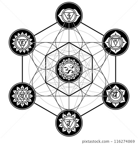 Geometric symbol of Metatron 116274869