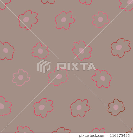 Hand drawn small floral background illustration 31 116275435