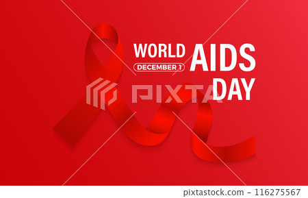 World AIDS Day. Health Care concept Greeting card, poster, Ribbon, banner, Vector Template. World AIDS Day. Health Care concept Greeting card, poster, Ribbon, banner, Vector Template. 116275567