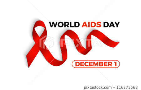 World AIDS Day. Health Care concept Greeting card, poster, Ribbon, banner, Vector Template. World AIDS Day. Health Care concept Greeting card, poster, Ribbon, banner, Vector Template. 116275568