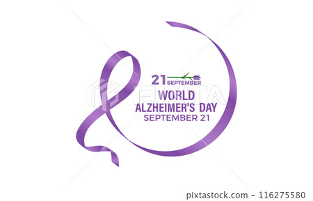 World Alzheimers Day. Health Care concept Greeting card, poster, Ribbon, banner, Vector Template. World Alzheimers Day. Health Care concept Greeting card, poster, Ribbon, banner, Vector Template. 116275580
