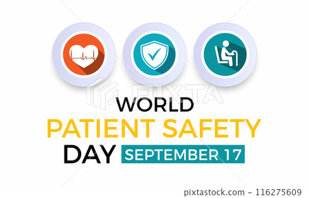 World Patient Safety Day in september 17. Health Care concept Greeting card, poster, Ribbon, banner, Vector Template. World Patient Safety Day in september 17. Health Care concept Greeting card, poster, Ribbon, banner, Vector Template. 116275609