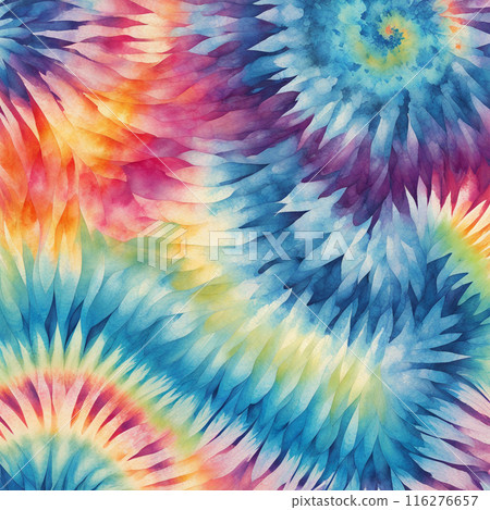 Batik texture background. Abstract colourful tie dye textile texture background. Retro, hippie and boho style 116276657