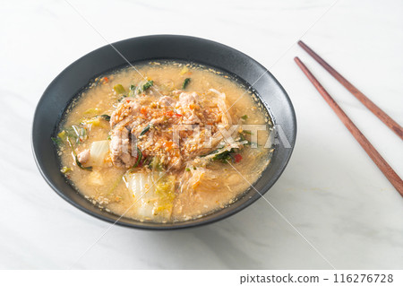Sukiyaki Soup with Pork in Thai Style 116276728