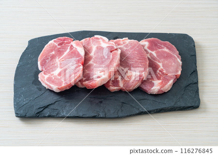 fresh pork neck raw or collar pork 116276845