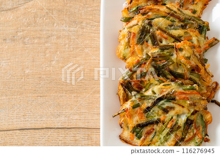 Pajeon or Korean pancake or Korean pizza Pajeon or Korean pancake or Korean pizza 116276945