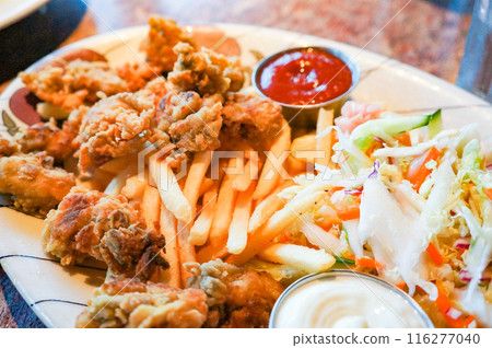 Chicken and potato junk food 116277040