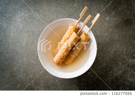 Odeng - Korean fish cake skewer in soup Odeng - Korean fish cake skewer in soup 116277088