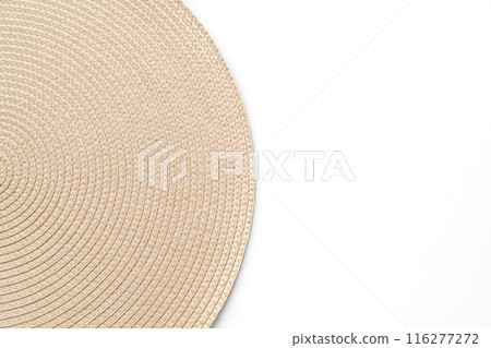 beautiful weave placemat on white background 116277272