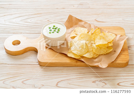 potato chips with sour cream 116277593
