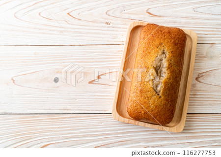 Homemade banana bread sliced Homemade banana bread sliced 116277753