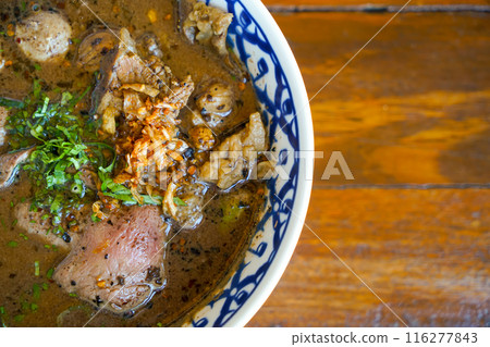 Thai boat noodles with wagyu Thai boat noodles with wagyu 116277843