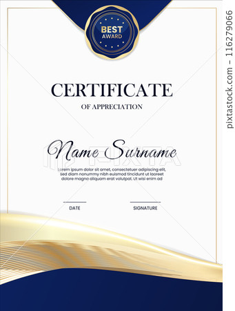 Modern certificate template with elegant design 116279066