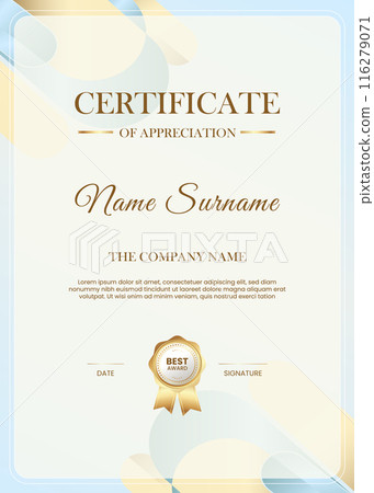 Modern certificate template with elegant design 116279071