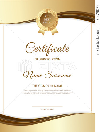 Modern certificate template with elegant design Modern certificate template with elegant design 116279072