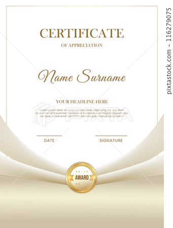 Modern certificate template with elegant design 116279075