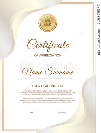 Modern certificate template with elegant design 116279077