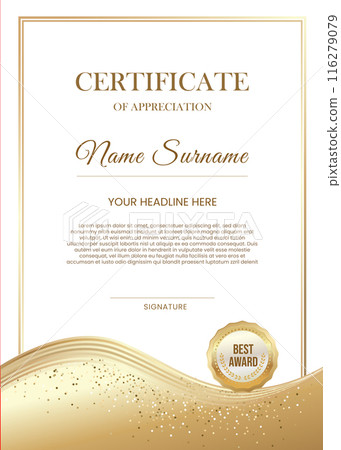 Modern certificate template with elegant design 116279079
