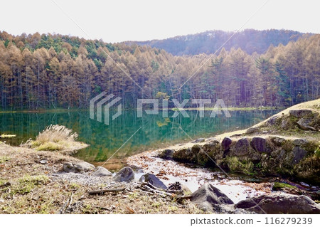 Mishaka Pond: A famous landscape in the work of painter Kaii Higashiyama, Toyohira, Chino City, Nagano Prefecture Mishaka Pond: A famous landscape in the work of painter Kaii Higashiyama, Toyohira, Chino City, Nagano Prefecture 116279239