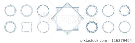 Luxury vintage style frame design set 116279494