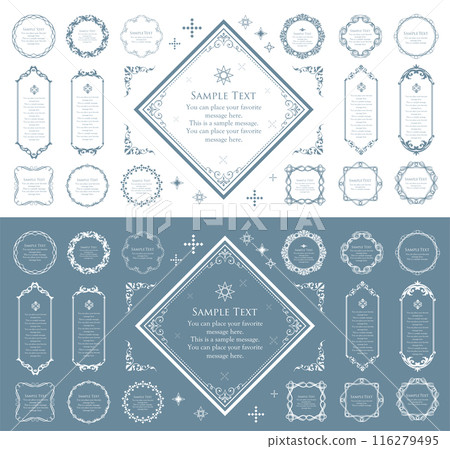 Luxury vintage style frame design set 116279495