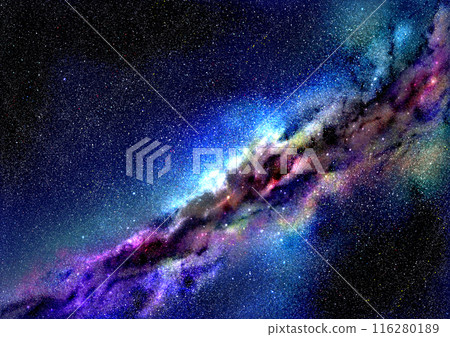 Colorful glowing galaxy Colorful glowing galaxy 116280189
