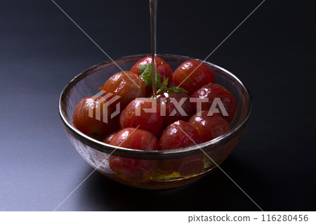 marinated cherry tomatoes marinated cherry tomatoes 116280456