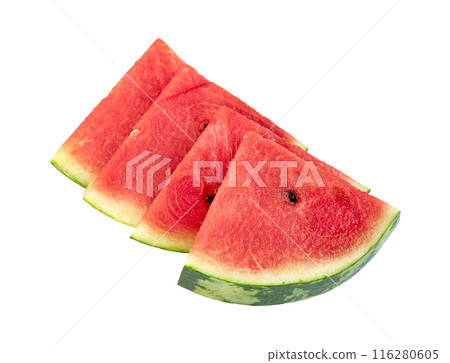 sliced watermelon isolated 116280605
