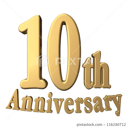 3DCG characters "10th Anniversary/10th Anniversary" Gold, Gold 116280712