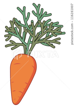 Cartoon ripe carrot 116281007