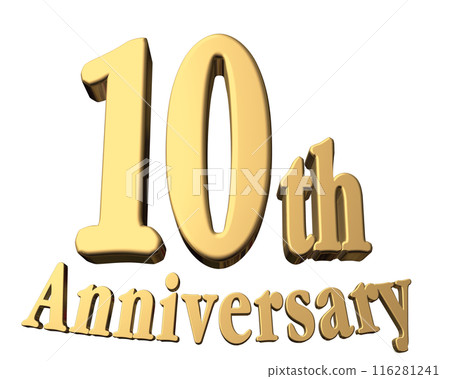 3DCG characters "10th Anniversary/10th Anniversary" Gold, Gold 116281241