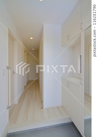Newly built house entrance hall Newly built house entrance hall 116281790