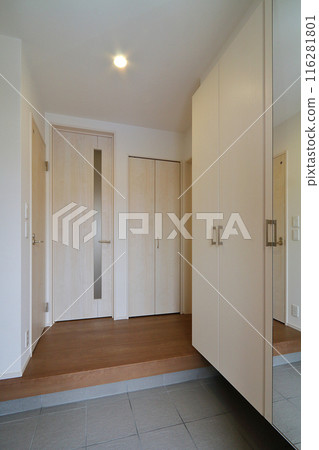 Newly built house entrance hall Newly built house entrance hall 116281801