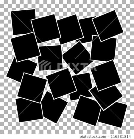Photo frames. Blank photo collage template made of many parts. 116281814