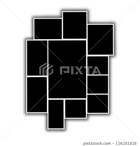 Collage eleven frame, photo, part, picture, image. Eps 10 Collage eleven frame, photo, part, picture, image. Eps 10 116281816