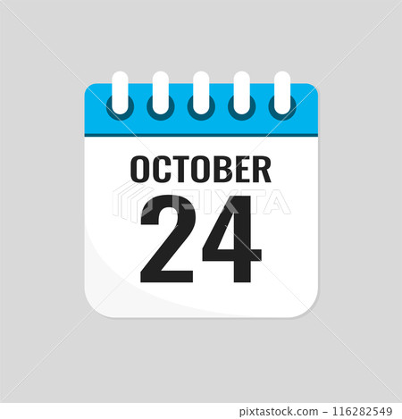 Icon page calendar day - 24 October 116282549