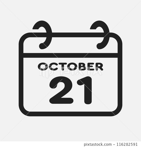 Icon page calendar day - 21 October 116282591